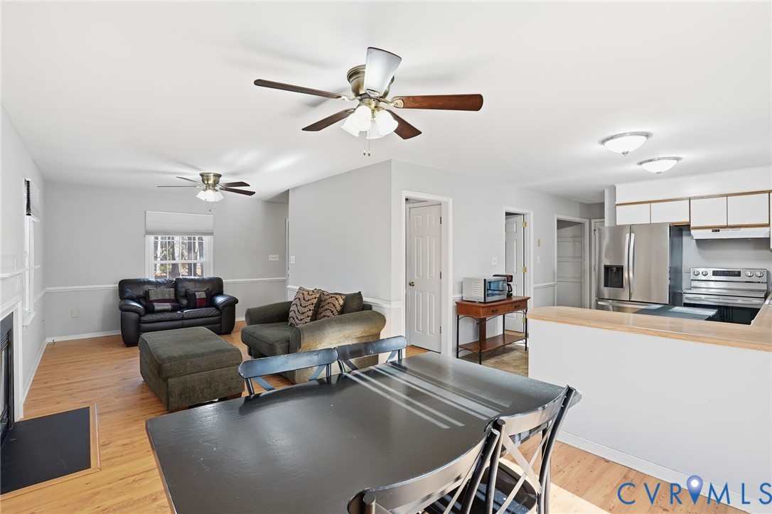 3605 Whitehouse Road Colonial Heights, VA 23834 - Photo 16 of 46 Dining area with light wood-style flooring, a ceil