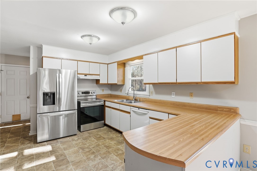 3605 Whitehouse Road Colonial Heights, VA 23834 - Photo 19 of 46 Kitchen featuring white cabinetry, appliances with