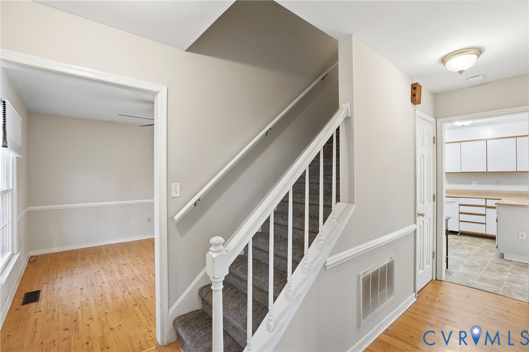 3605 Whitehouse Road Colonial Heights, VA 23834 - Photo 5 of 46 Stairs featuring hardwood / wood-style floors and