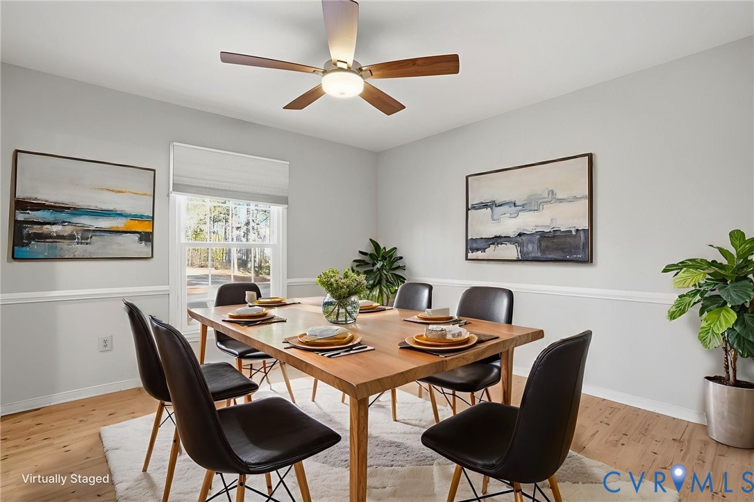 3605 Whitehouse Road Colonial Heights, VA 23834 - Photo 7 of 46 Dining space with light wood finished floors and c