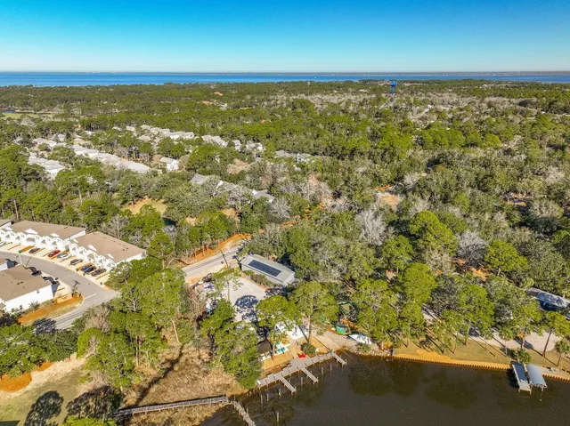 a view of a city with ocean view