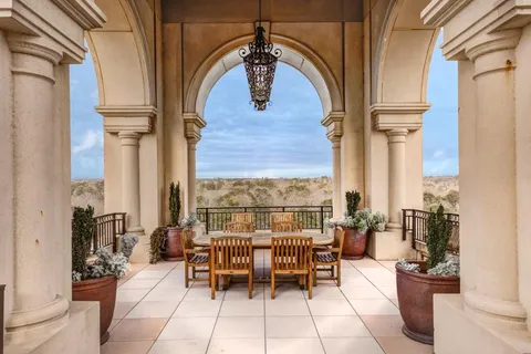 a view of outdoor space with seating area