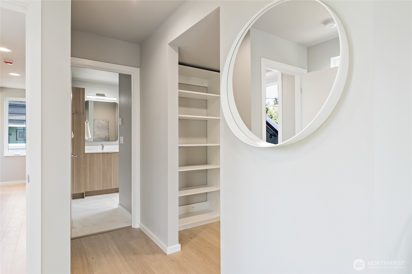 1801 Northwest 65th Street, Unit C Seattle, WA 98117 - Photo 31 of 40 hallway view with staircase