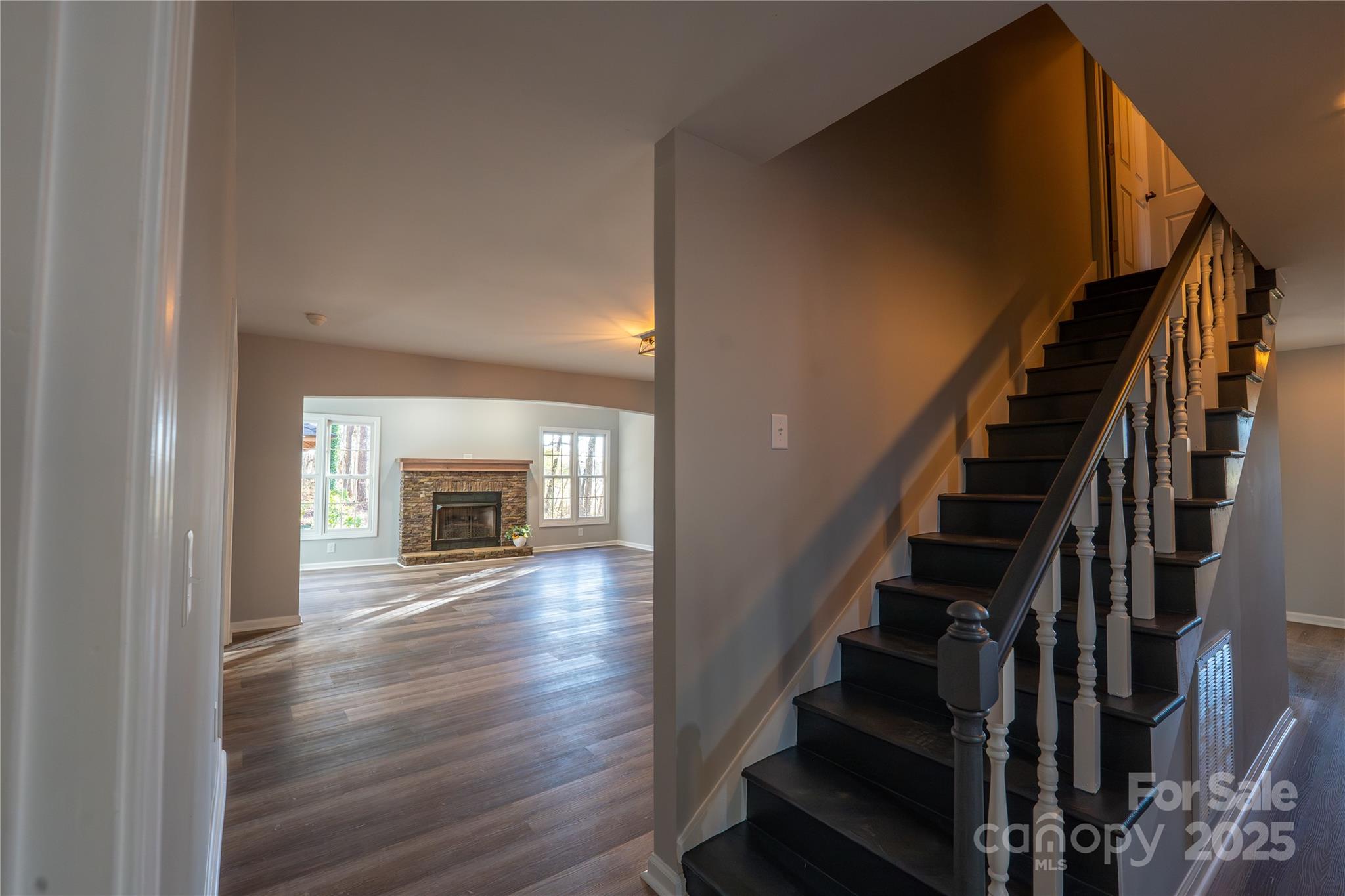 44585 Baldwin Road New London, NC 28127 - Photo 4 of 47 a view of an entryway with wooden floor and stairs