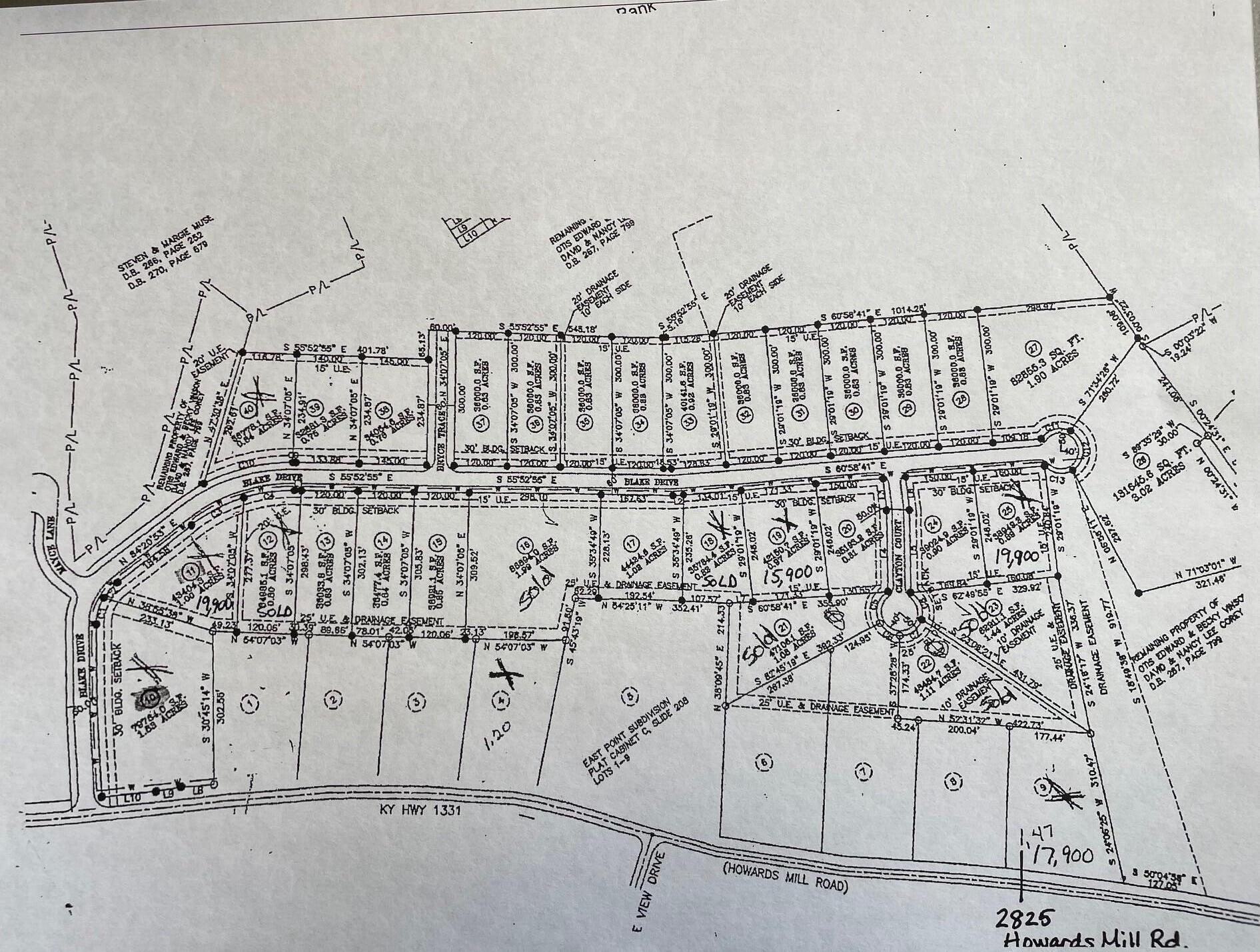 2825 Howards Mill Road Mount Sterling, KY 40353 - Photo 1 of 1 East Point Subdivision Plat