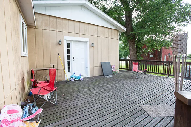 a view of a house with a front door