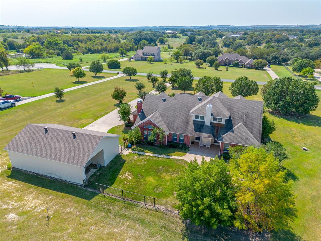 125 View Point Court Aledo, TX 76008 - Photo 27 of 34 an aerial view of a house with a garden and lake view