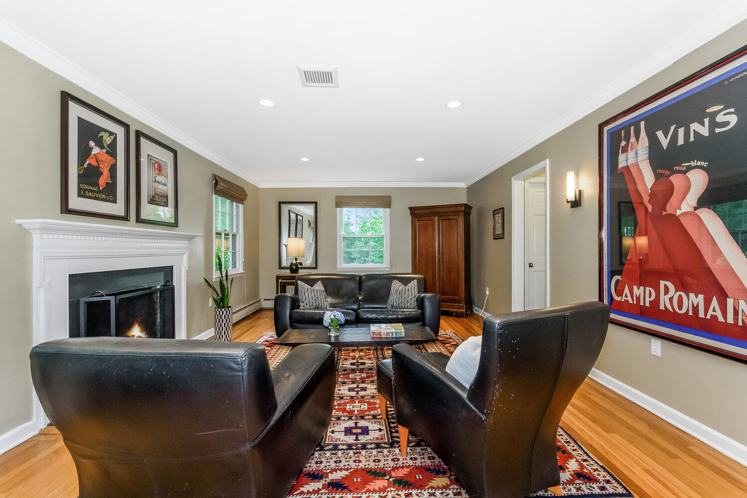 21 Middlesex Road Darien, CT 06820 - Photo 7 of 40 a living room with furniture and a fireplace