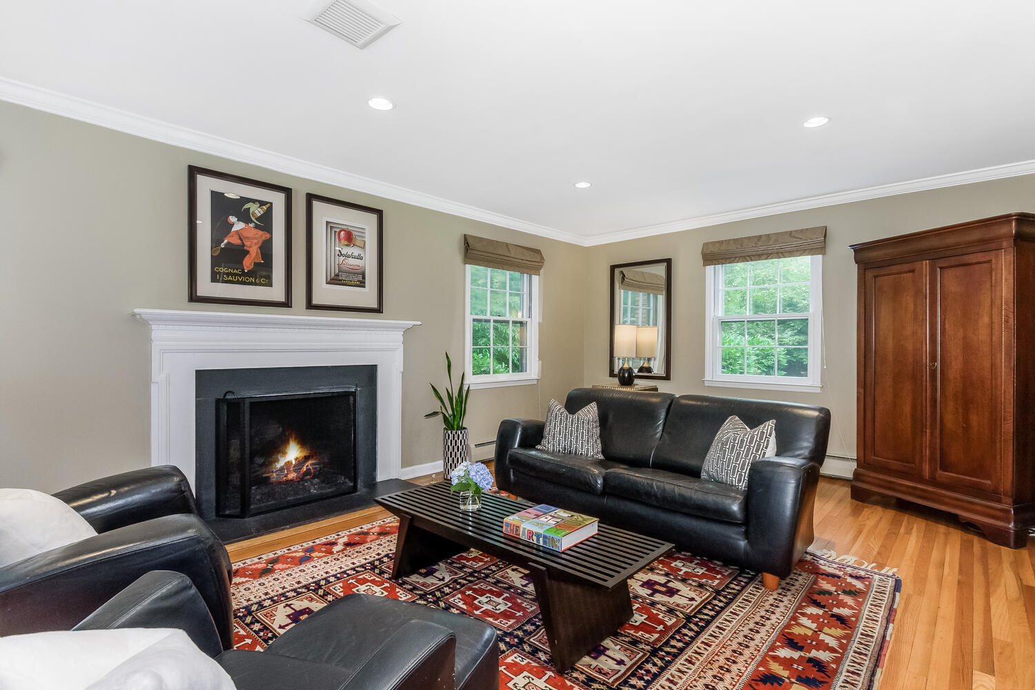 21 Middlesex Road Darien, CT 06820 - Photo 8 of 40 a living room with furniture and a fireplace