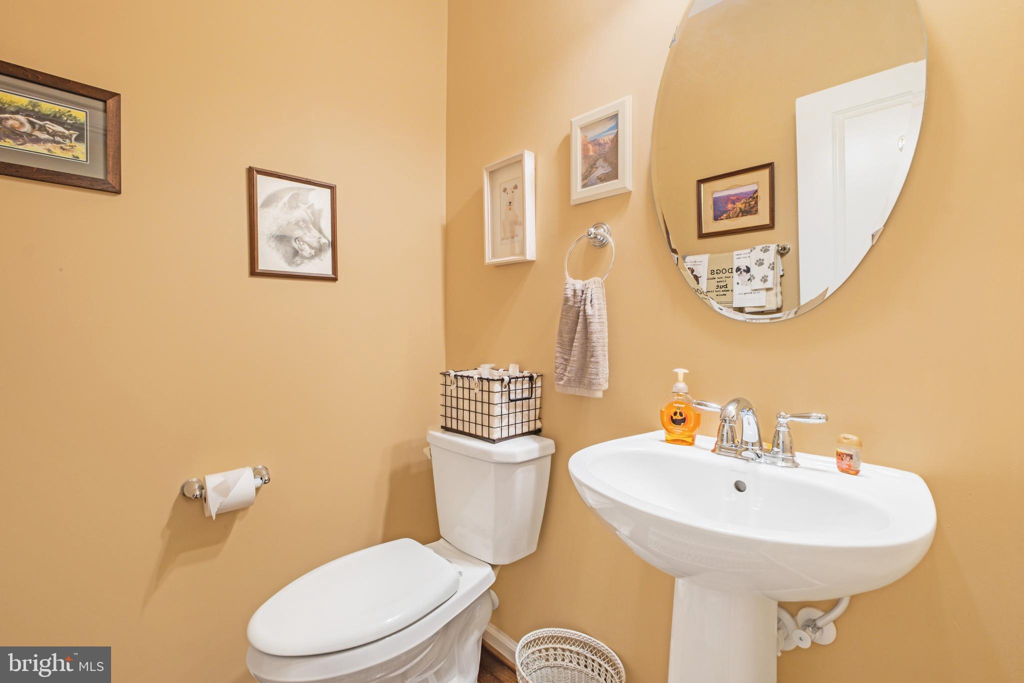19 Vaughn Way Burlington, NJ 08016 - Photo 33 of 43 a bathroom with a toilet a sink and a mirror