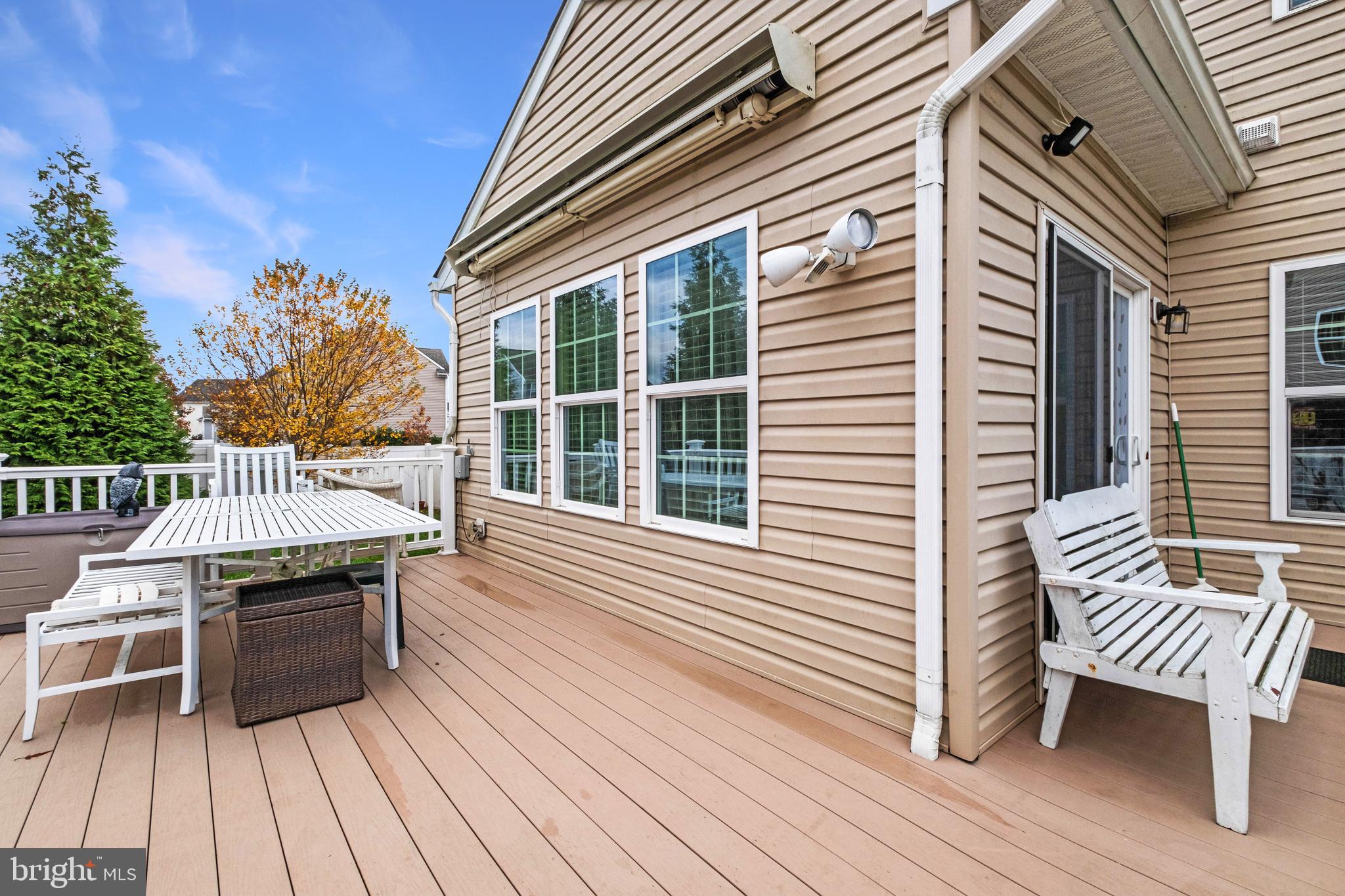 19 Vaughn Way Burlington, NJ 08016 - Photo 37 of 43 a balcony view with a wooden floor and seating space
