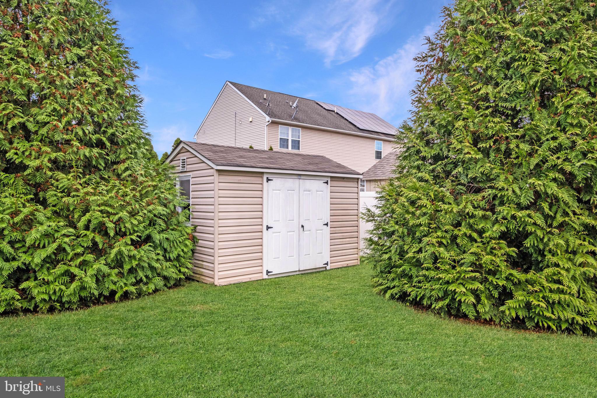 19 Vaughn Way Burlington, NJ 08016 - Photo 42 of 43 a view of a backyard with plants and a large tree