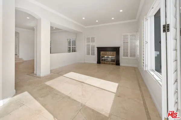 a view of a livingroom with a fireplace