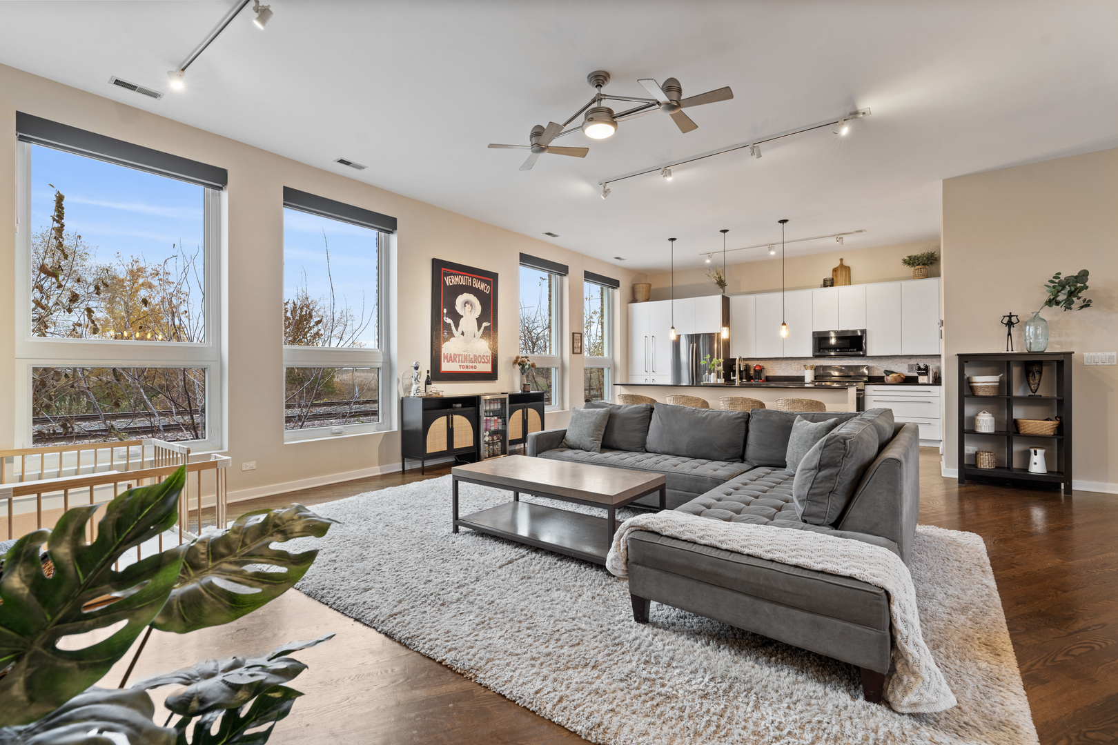 2828 North Talman Avenue, Unit R Chicago, IL 60618 - Photo 2 of 31 a living room with furniture and a large window