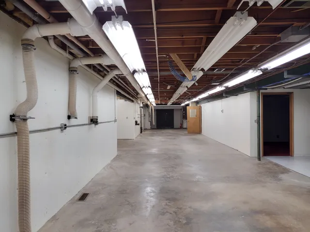 a view of painting on the wall and building