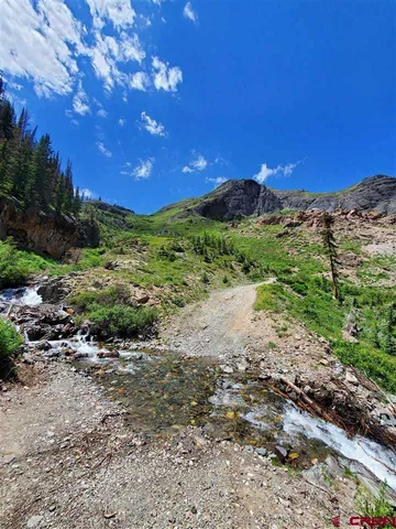 a view of a large yard with lots of green space