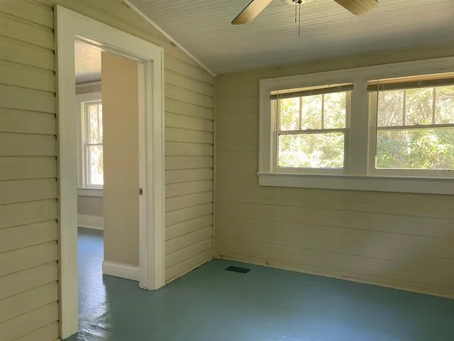 an empty room with a window