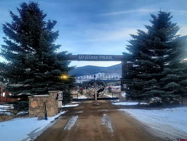 a view of street with sitting area