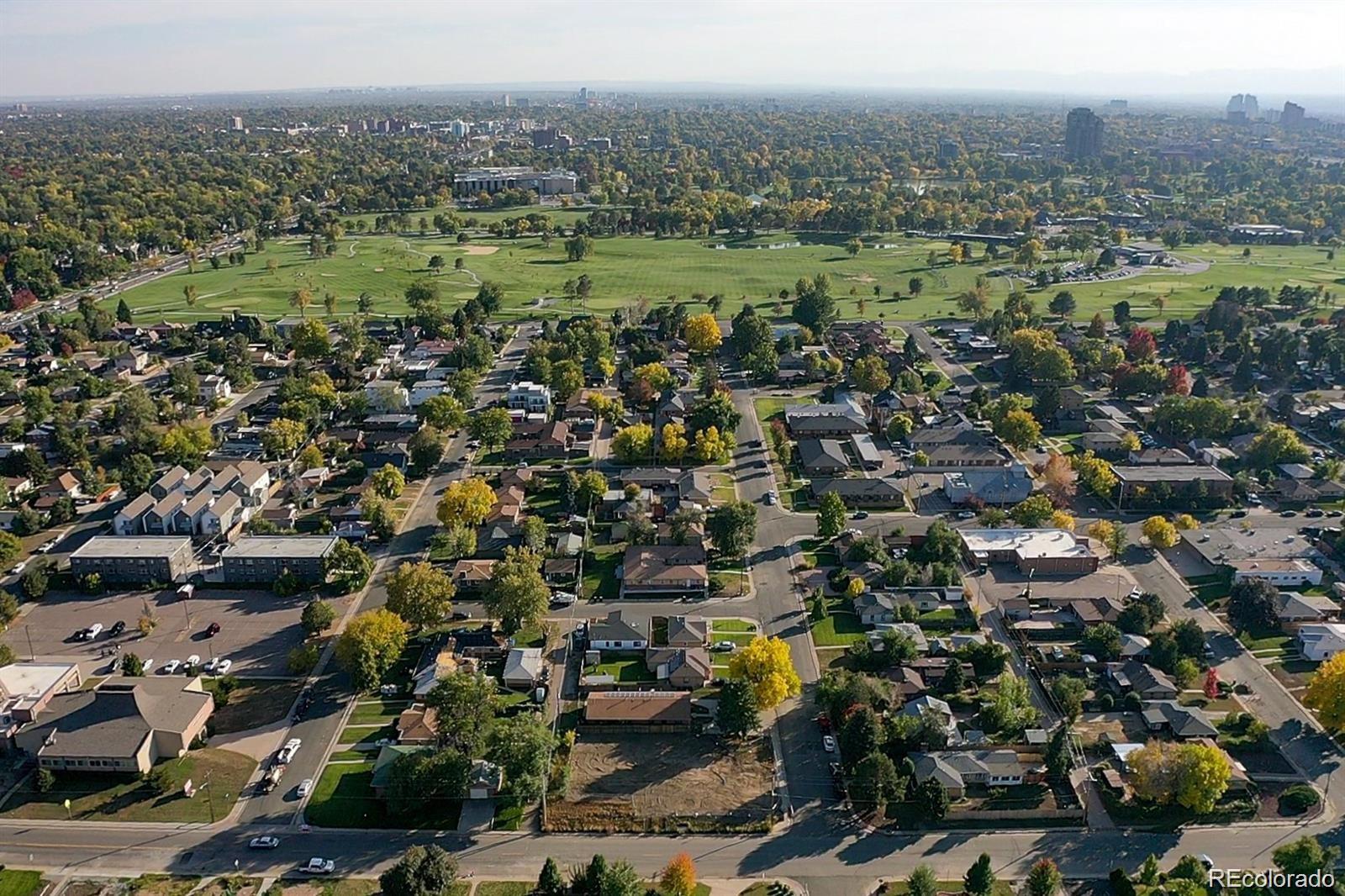 2882 Monroe Street Denver, CO 80205 - Photo 2 of 6 an aerial view of a city with lots of residential buildings