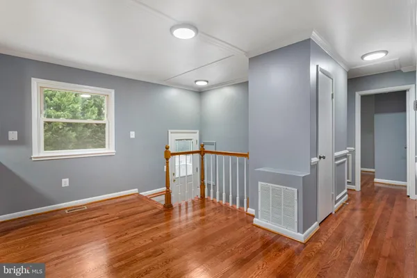 a view of livingroom with hardwood floor and window