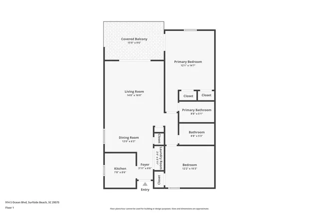 $369,000 | 914 South Ocean Boulevard, Unit 201, Surfside Beach, SC 29575