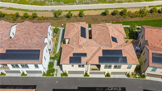 an aerial view of multiple houses