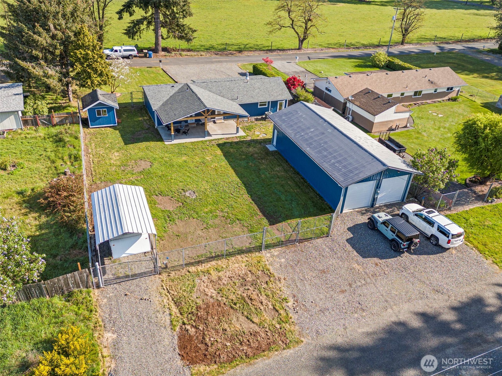 9037 178th Avenue Southwest Rochester, WA 98579 - Photo 27 of 33 a view of yard from deck having patio