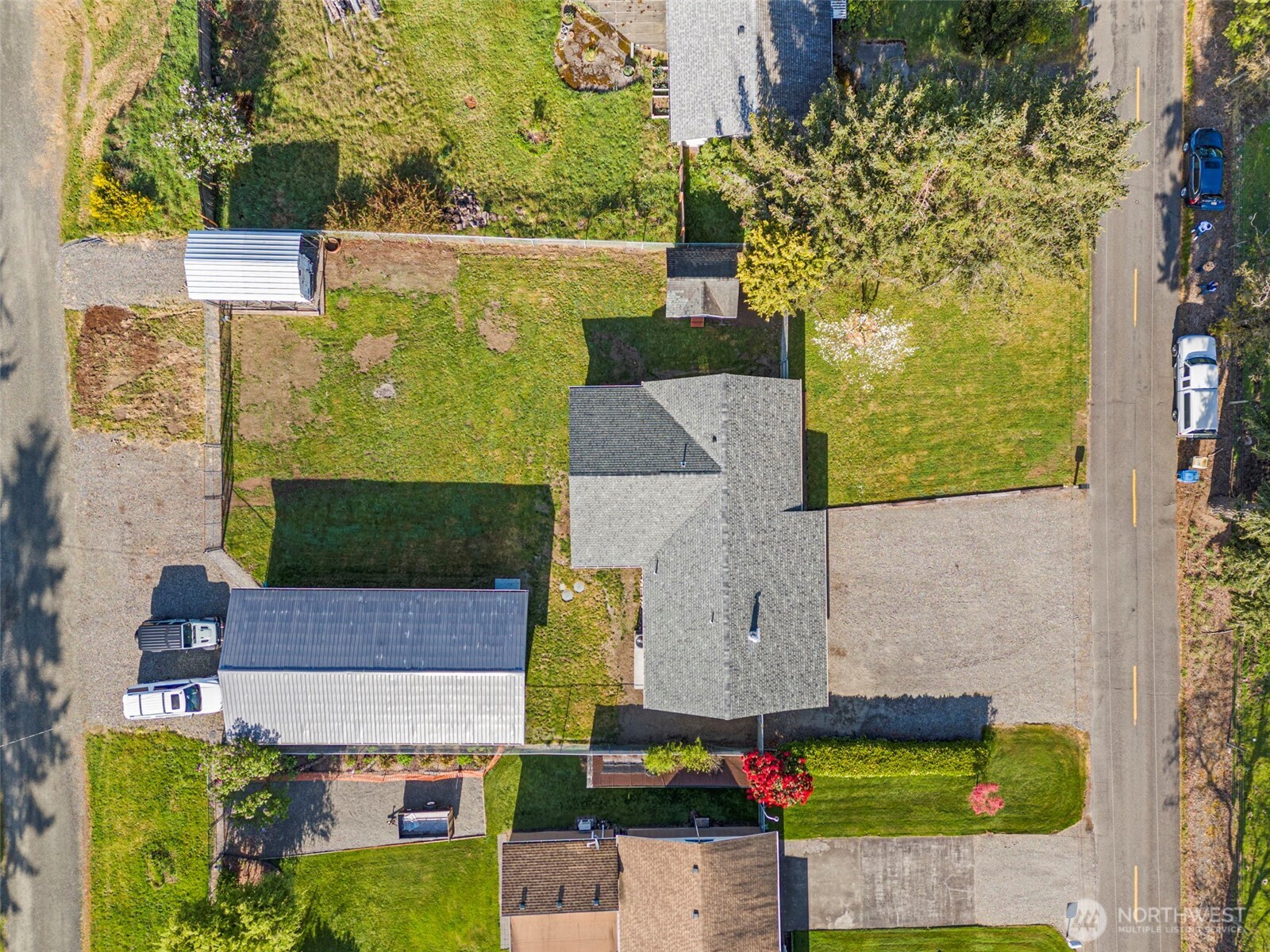 9037 178th Avenue Southwest Rochester, WA 98579 - Photo 30 of 33 an aerial view of a house with a yard