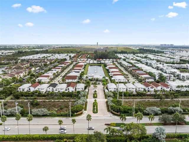 an aerial view of a city with lots of residential buildings