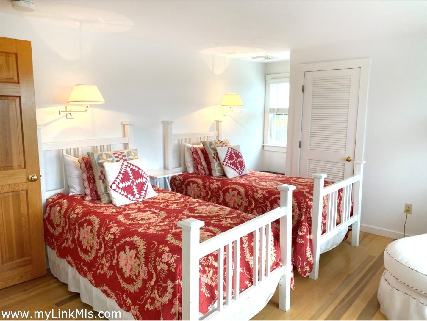 78 Baxter Road Nantucket, MA 02554 - Photo 14 of 14 a bedroom with two beds and a window