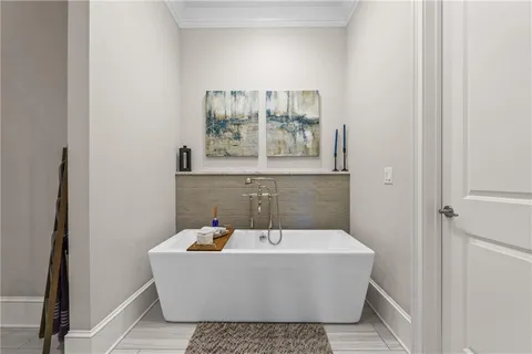 a bathroom with double sink and a mirror