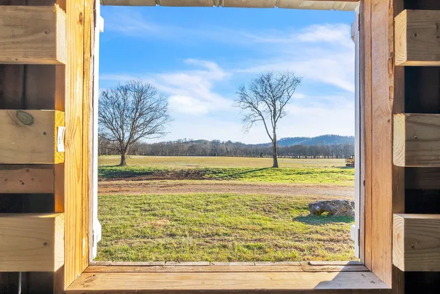 a view of a room with cabinet