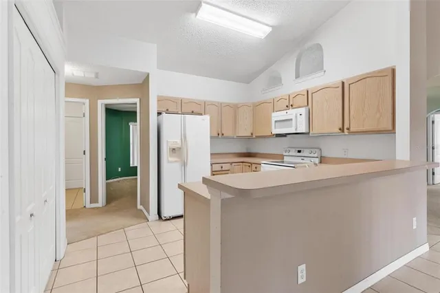 a kitchen with cabinets appliances a sink and a counter top space