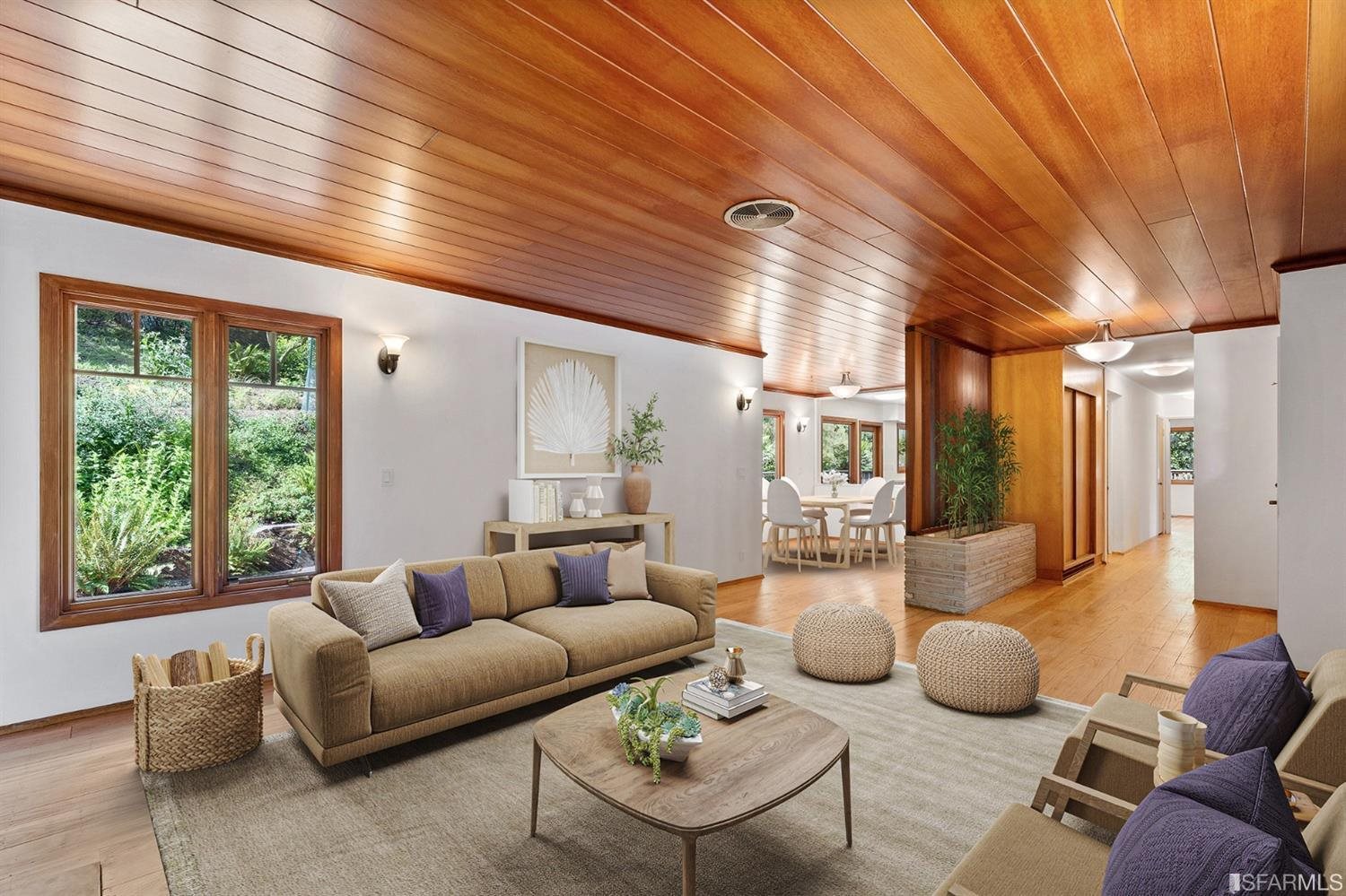 1180 Park Hills Road Berkeley, CA 94708 - Photo 11 of 62 a living room with furniture and a large window