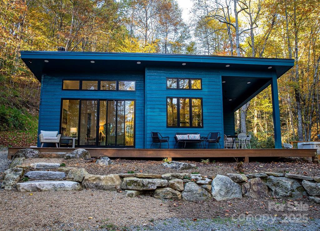 a front view of a house with porch