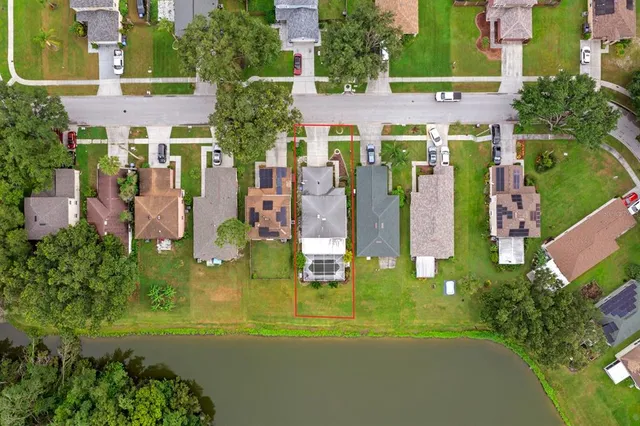 an aerial view of multiple house