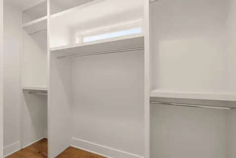a close view of closet
