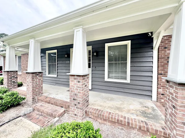 a front view of a house