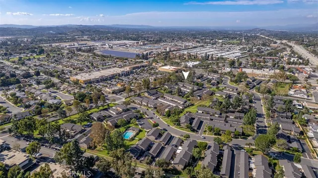 an aerial view of multiple house