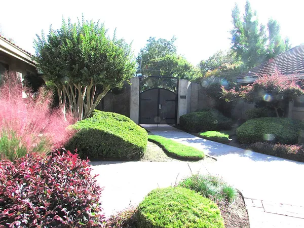a view of a backyard of the house
