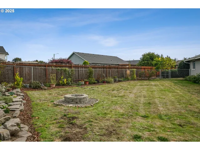 a view of a lake with a big yard