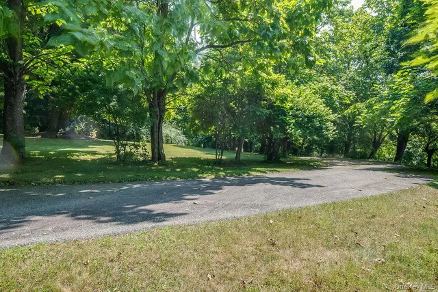 a view of a park with trees