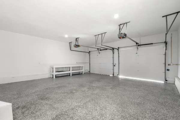 a view of a room with stairs and furniture