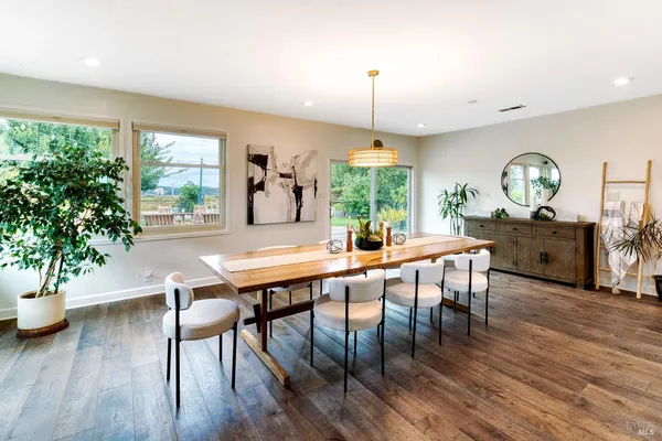 a view of a city with an ocean view