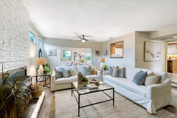 workspace with wooden floor