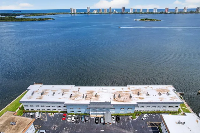 a view of a swimming pool with a lake