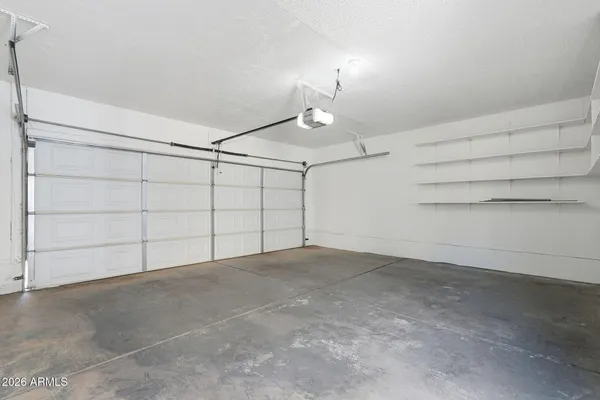 a view of a garage