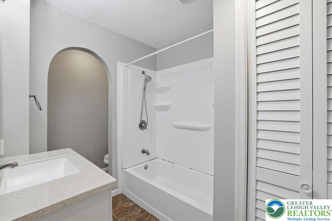 612 Mountain View Way Bushkill, PA 18324 - Photo 16 of 31 a bathroom with a tub and a sink