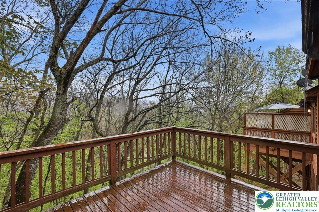 612 Mountain View Way Bushkill, PA 18324 - Photo 23 of 31 a view of a wooden roof deck