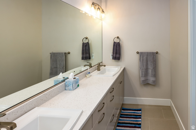 1283 North Gallen Road Santa Clara, UT 84765 - Photo 44 of 103 Full bath featuring double vanity and light tile patterned floors